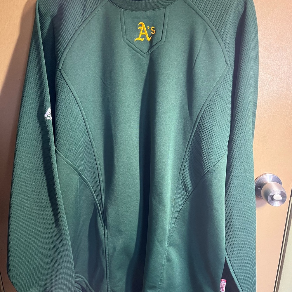 Oakland Athletics Majestic Green Crewneck Men's Sweater